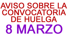 CONVOCATORIA HUELGA 8 DE MARZO